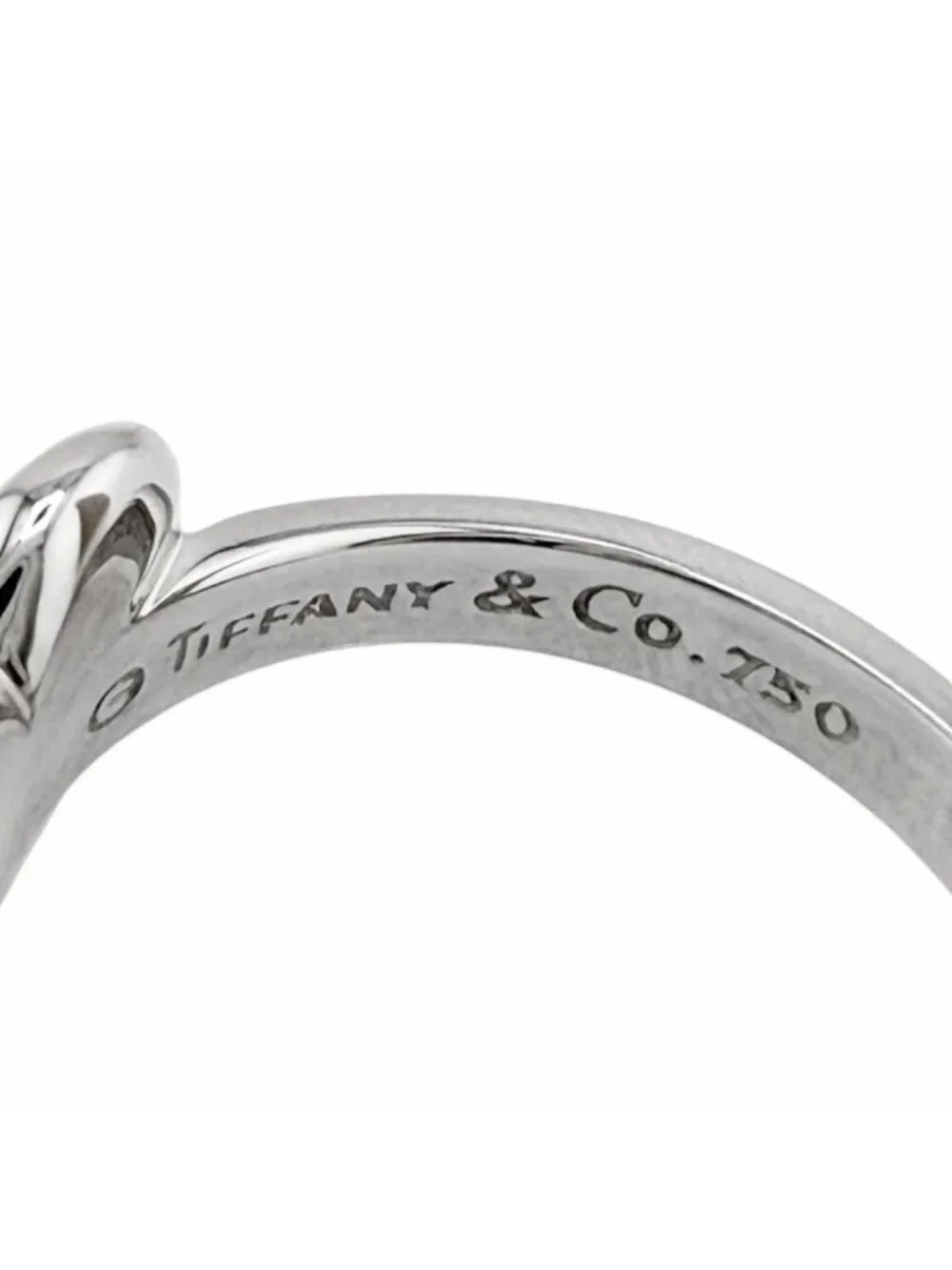 Tiffany & Co Dots Heart Ring 18k White Gold Diamond